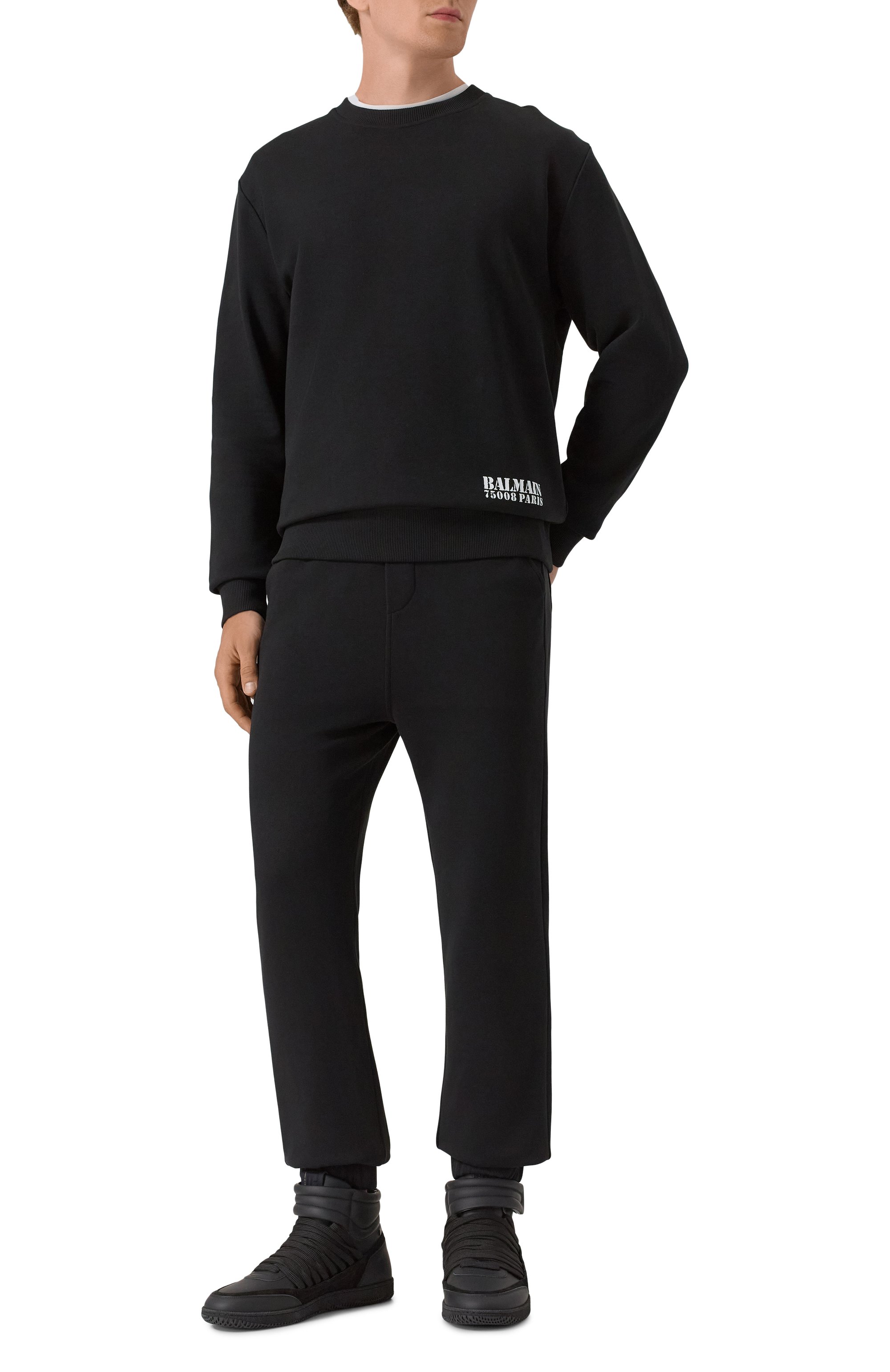 Кожаные кеды swan BALMAIN, арт. EM0VH388/LTSU, фото 2