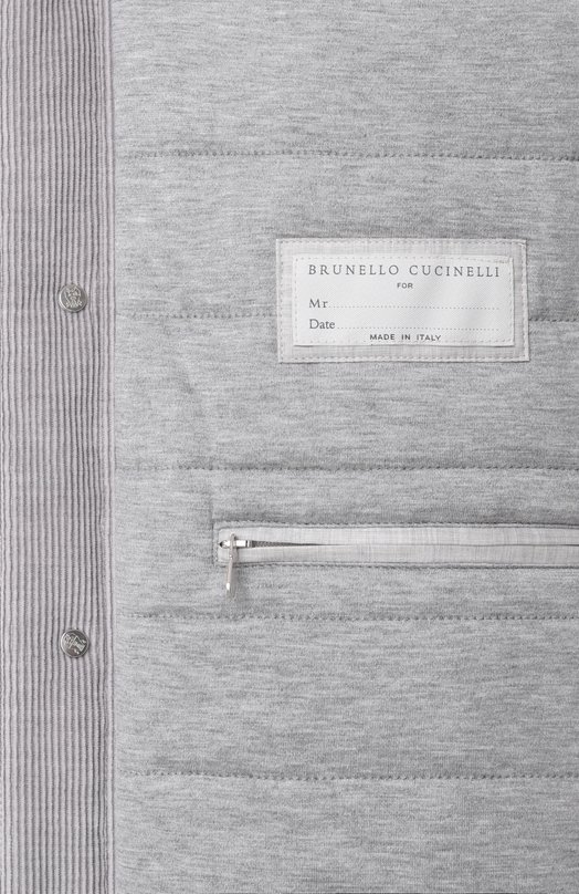 Вельветовая куртка-рубашка Brunello Cucinelli MQ4356880 Серый  MQ4356880 Фото 7