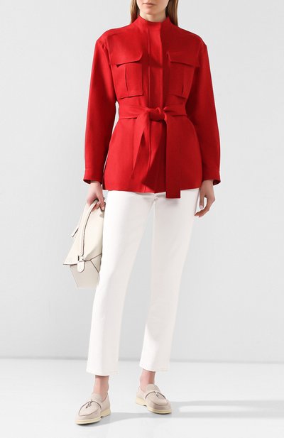 Замшевые лоферы summer charms walk LORO PIANA бежевого цвета по цене 104500 руб., арт. FAE5444, фото 2 Замшевые лоферы summer charms walk LORO PIANA, арт. FAE5444, фото 2