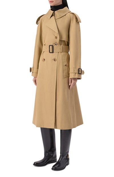 Хлопковый тренч BURBERRY, арт. 8118541, фото 3