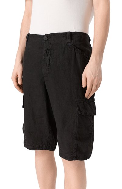 Льняные шорты TRANSIT черного цвета по цене 38650 руб., арт. CFUTRCD132, фото 3 Льняные шорты TRANSIT, арт. CFUTRCD132, фото 3