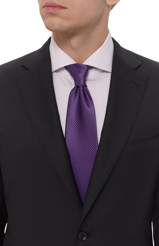 Шелковый галстук Stefano Ricci CXL/57000 Фиолетовый  CXL/57000 Фото 2