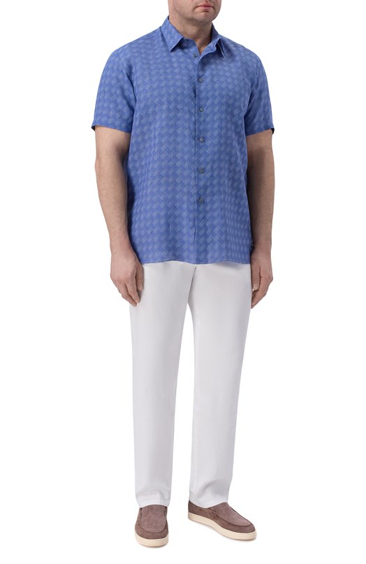 Брюки изо льна и лиоцелла Marco Pescarolo CARACCI0L0/5302 Белый  CARACCI0L0/5302 Фото 2