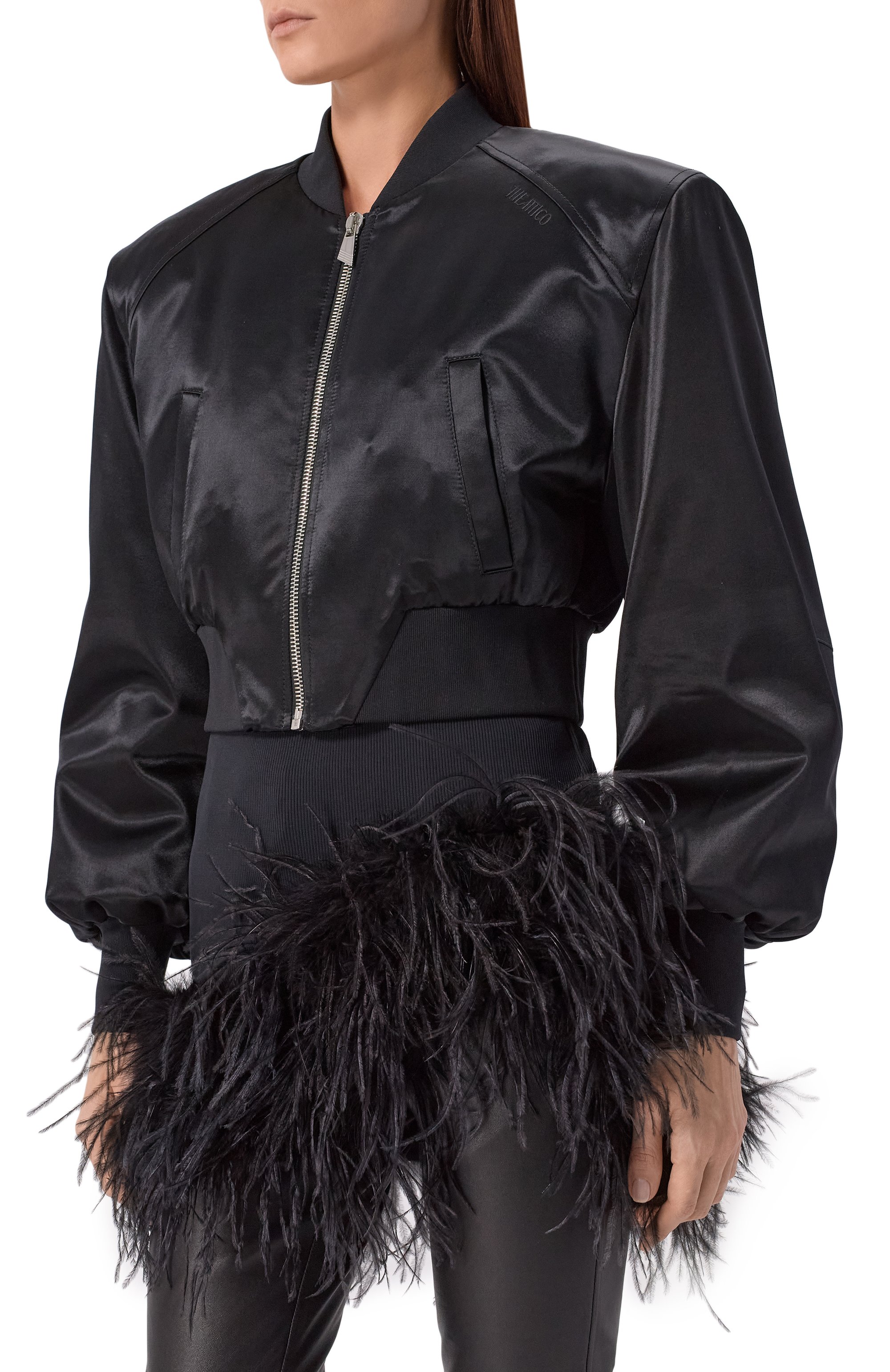 Атласный бомбер THE ATTICO, арт. 260WCB00104/VVV102AA, фото 3