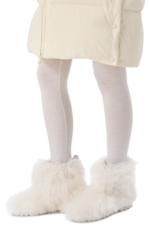 Меховые полусапоги из козы Santoni WTDG71964PNRA0UB Белый  WTDG71964PNRA0UB Фото 2