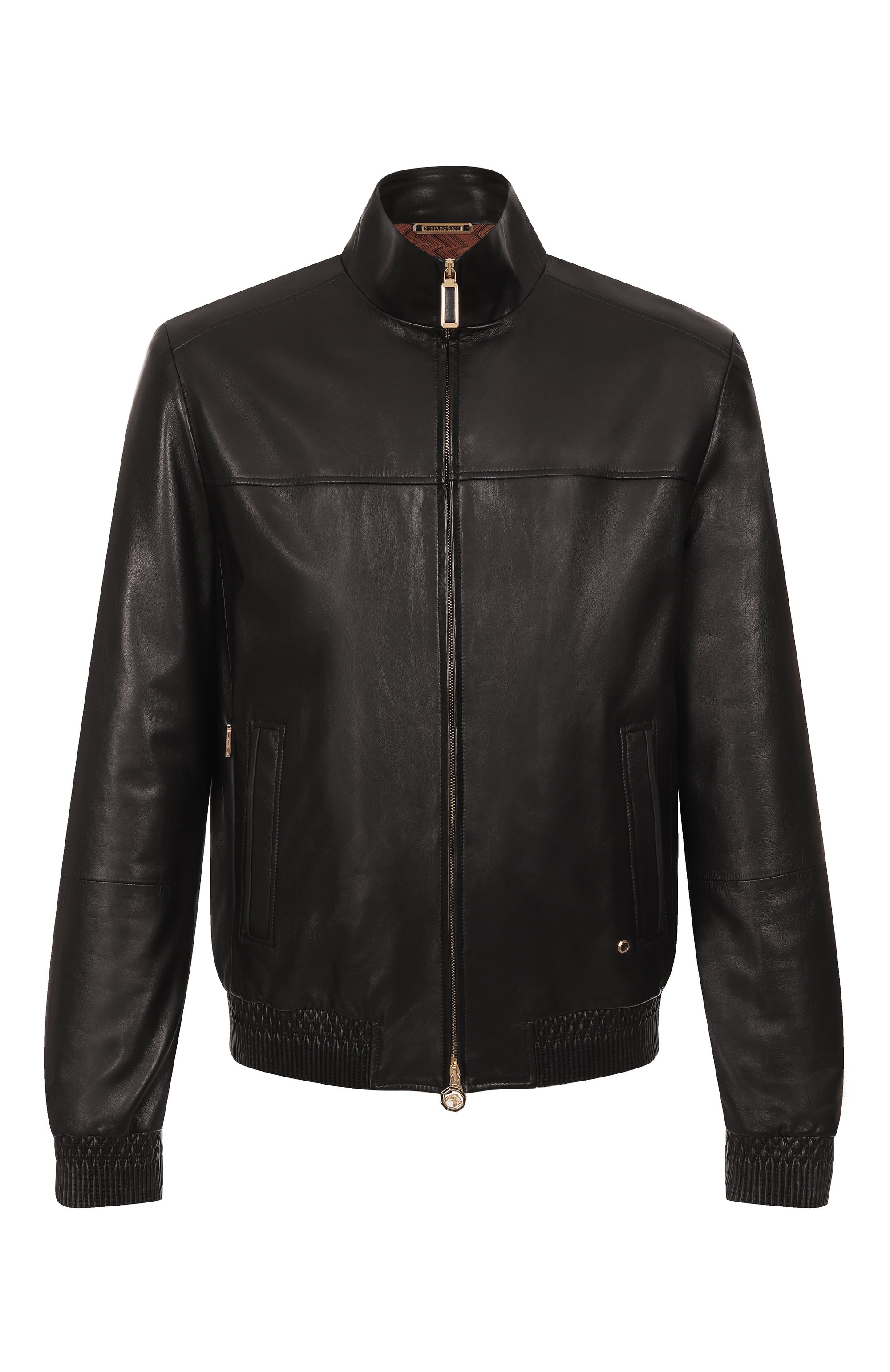 Кожаный бомбер STEFANO RICCI черного цвета по цене 782000 руб., арт. M7J4300060/NPGLLU, фото 1 Кожаный бомбер STEFANO RICCI, арт. M7J4300060/NPGLLU, фото 1