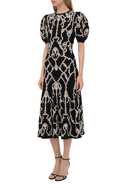 Платье из вискозы и шелка ALEXANDER MCQUEEN, арт. 633660/Q1AP2, фото 3