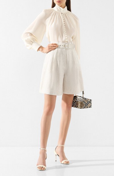 Шелковая блузка ZIMMERMANN белого цвета по цене 49100 руб., арт. 7676TRSUP, фото 2 Шелковая блузка ZIMMERMANN, арт. 7676TRSUP, фото 2