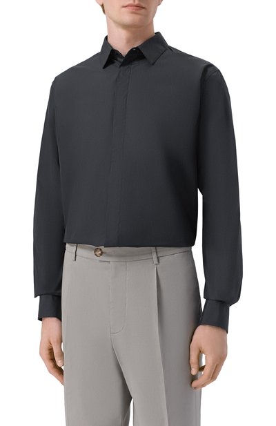 Хлопковая рубашка MVST черного цвета по цене 92150 руб., арт. M26.2PM.B009/F080 P0PELINE, фото 3 Хлопковая рубашка MVST, арт. M26.2PM.B009/F080 P0PELINE, фото 3