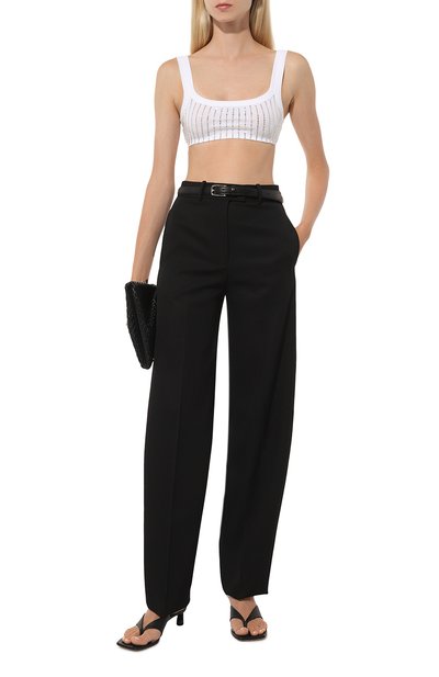 Хлопковый топ с отделкой стразами THE ATTICO, арт. 247WCT275, фото 2