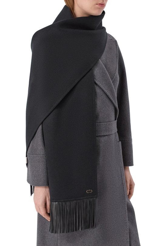 Кашемировый шарф Agnona AS0804E/D7036E Чёрный  AS0804E/D7036E Фото 2