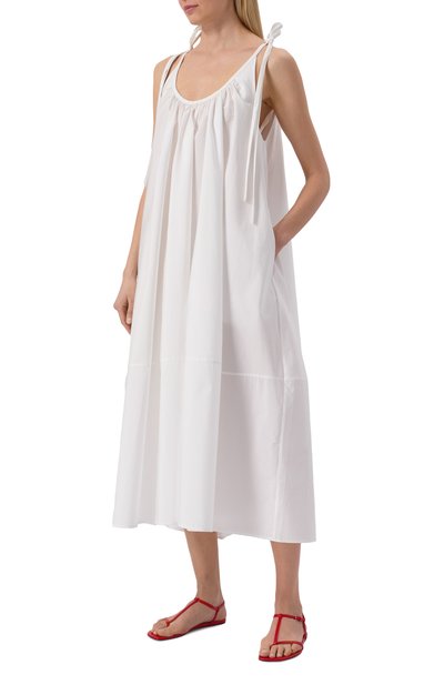 Хлопковое платье CO белого цвета по цене 99000 руб., арт. 4391LCSP-C0RE, фото 3 Хлопковое платье CO, арт. 4391LCSP-C0RE, фото 3