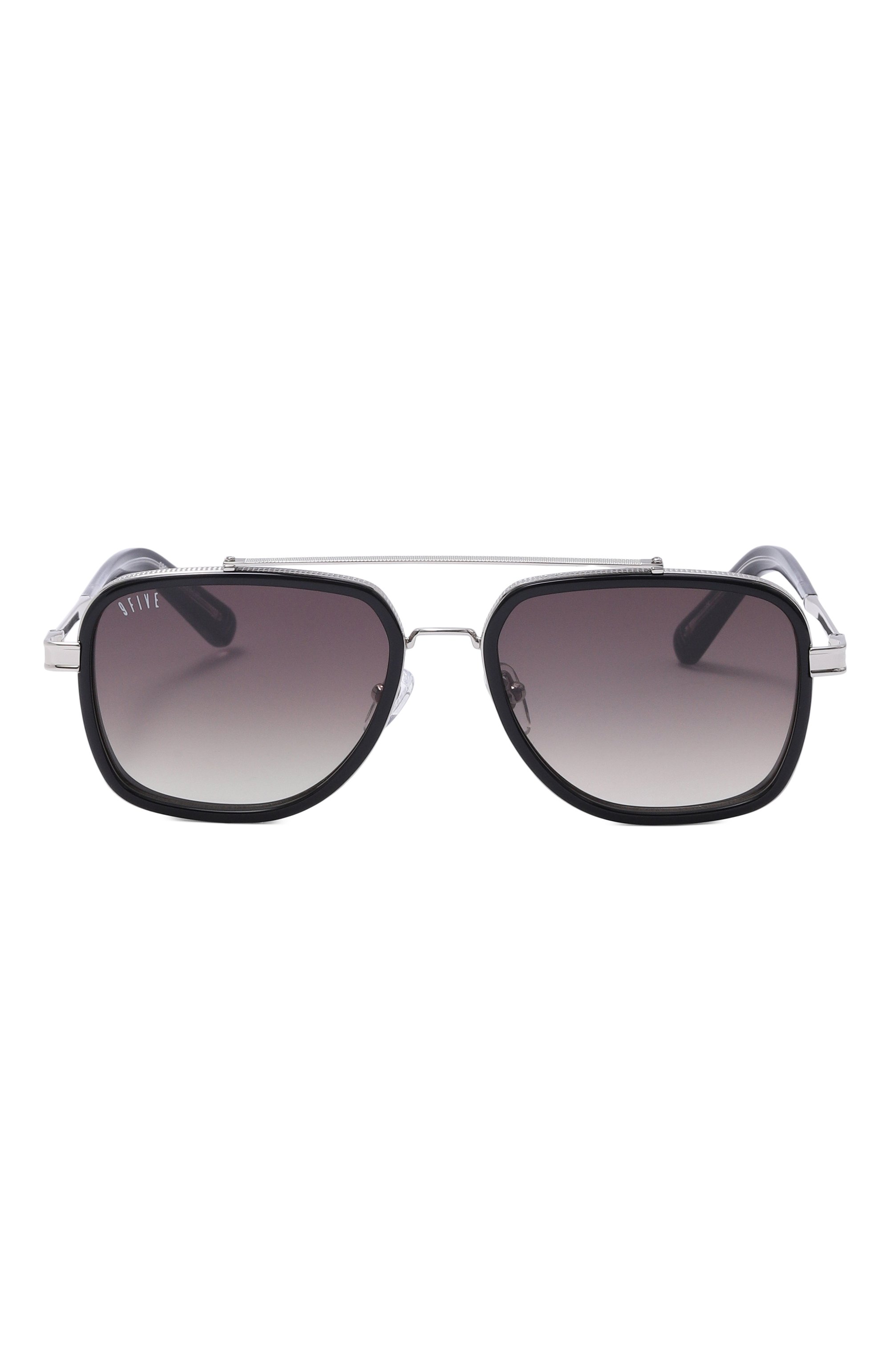 Солнцезащитные очки 9FIVE черного цвета по цене 36500 руб., арт. CR0WNS-BLACK/PLATINUM/DARK GREY/0LIVE, фото 2 Солнцезащитные очки 9FIVE, арт. CR0WNS-BLACK/PLATINUM/DARK GREY/0LIVE, фото 2