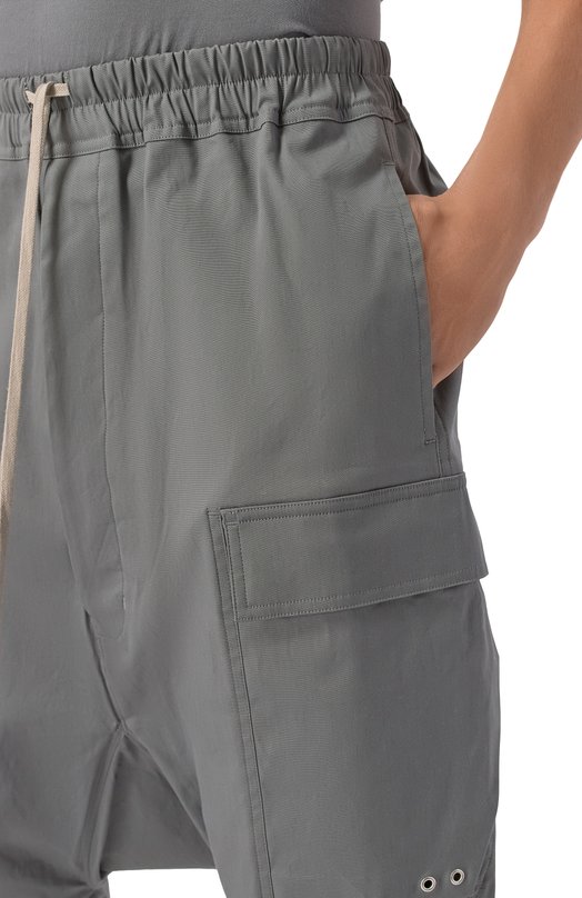 Хлопковые шорты Rick Owens RU02E1389/TE Серый  RU02E1389/TE Фото 5