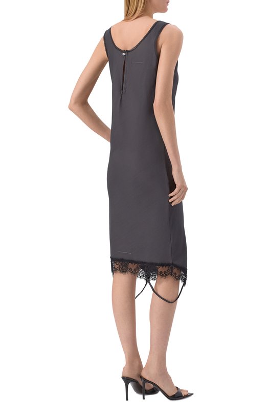Платье из вискозы и хлопка MM6 S52DD0075/M35731 Серый  S52DD0075/M35731 Фото 4