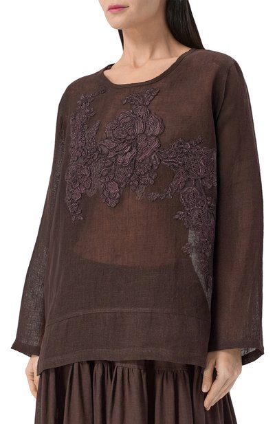 Льняная блузка MAURIZIO, арт. W08221081, фото 3