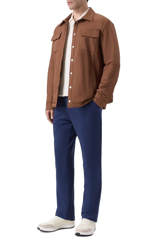 Текстильные кроссовки Kiton USSA031N01217 Кремовый  USSA031N01217 Фото 2