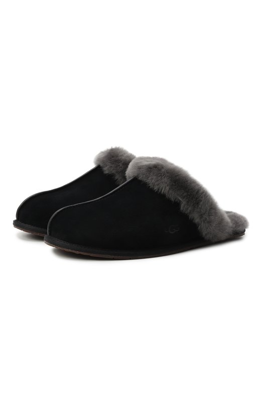 Замшевые сабо Scuffette II UGG 1106872 Чёрный 1106872