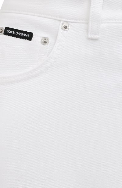 Джинсовая юбка DOLCE & GABBANA белого цвета по цене 56600 руб., арт. F4BWMD/G899M, фото 5 Джинсовая юбка DOLCE & GABBANA, арт. F4BWMD/G899M, фото 5