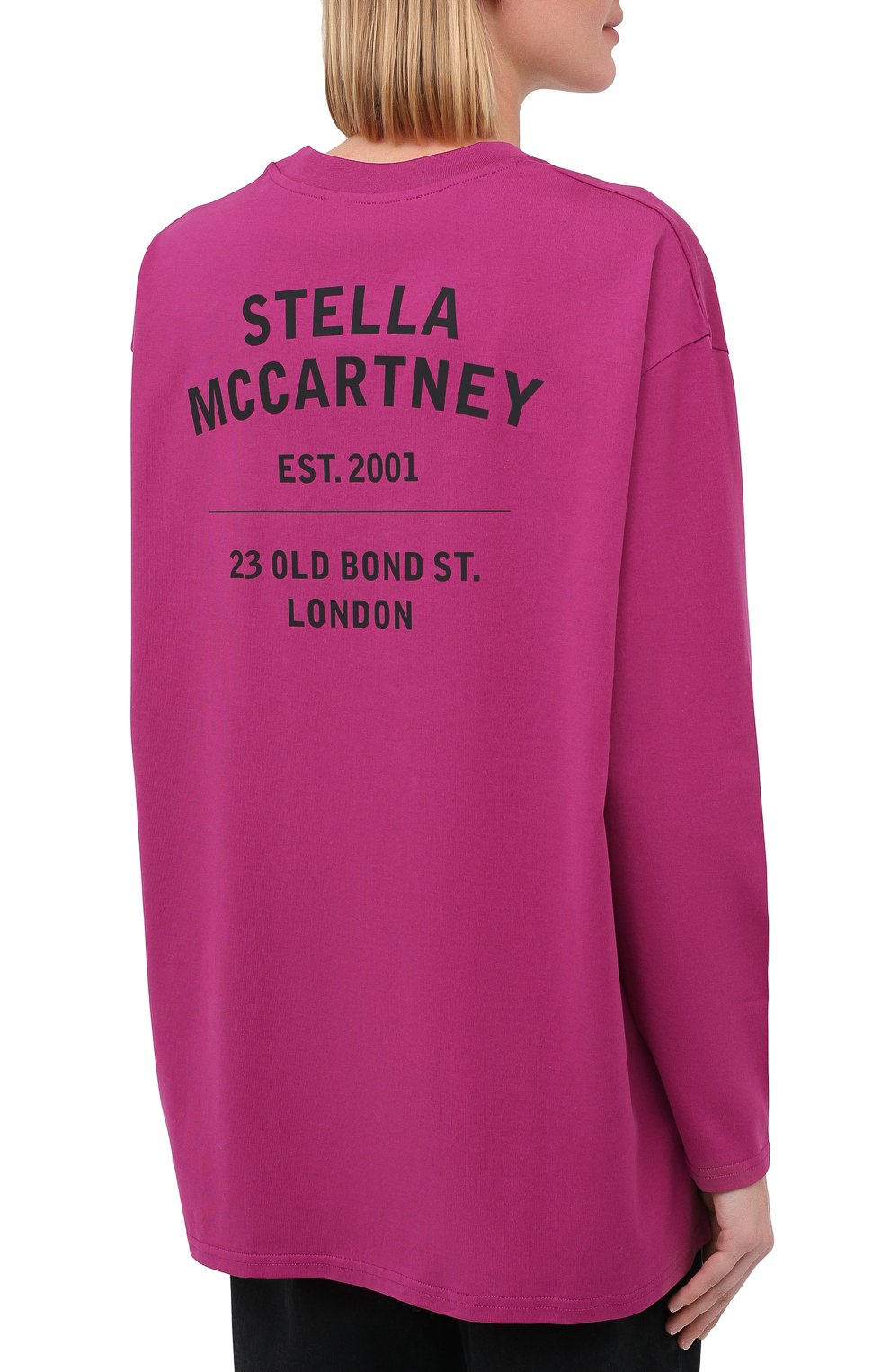 Хлопковый лонгслив STELLA MCCARTNEY фиолетового цвета по цене 28500 руб., арт. 601848/SMP87, фото 4 Хлопковый лонгслив STELLA MCCARTNEY, арт. 601848/SMP87, фото 4