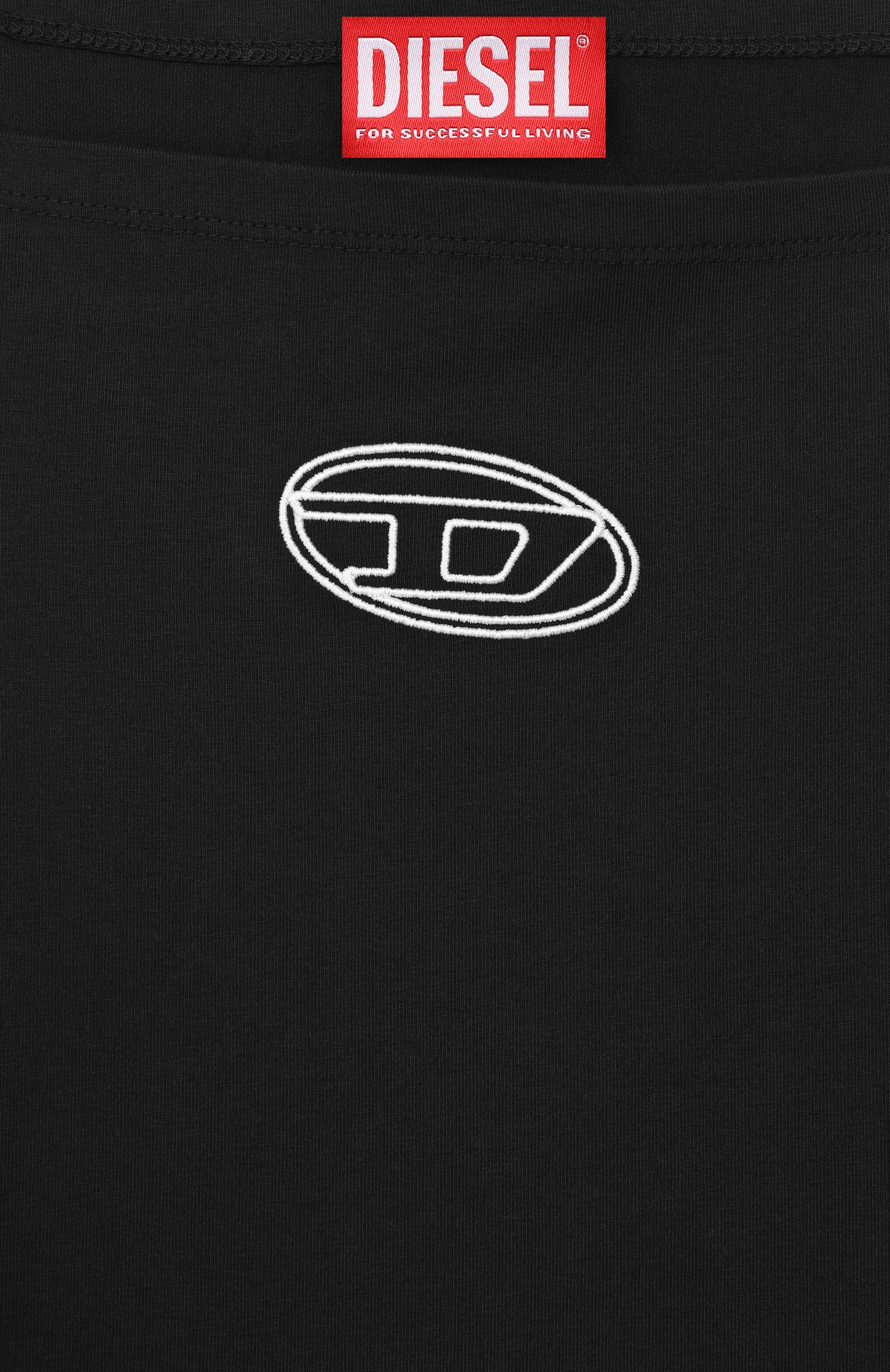 Хлопковый сарафан DIESEL черного цвета по цене 10900 руб., арт. J02635/KYA0L, фото 3 Хлопковый сарафан DIESEL, арт. J02635/KYA0L, фото 3