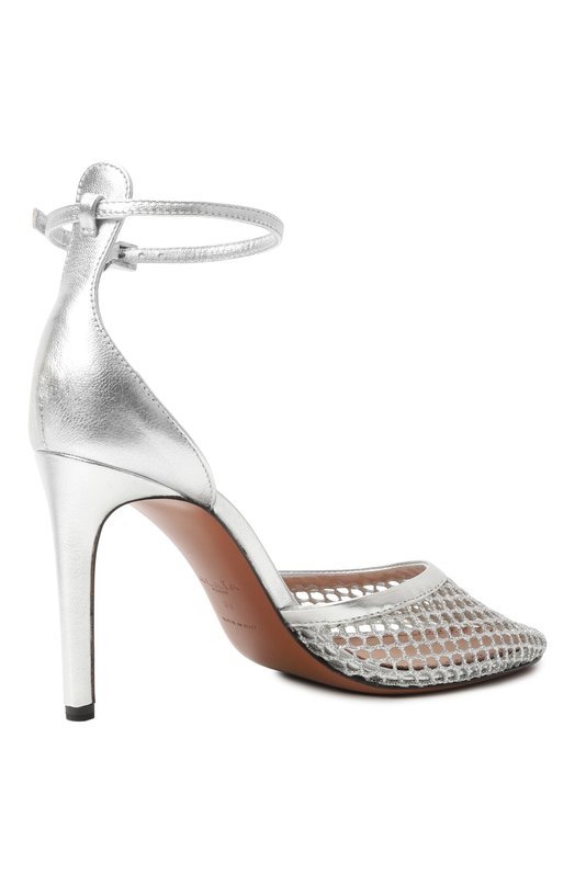 Комбинированные туфли Fishnet 90 Alaia AA3E049TK028 Серебряный  AA3E049TK028 Фото 5