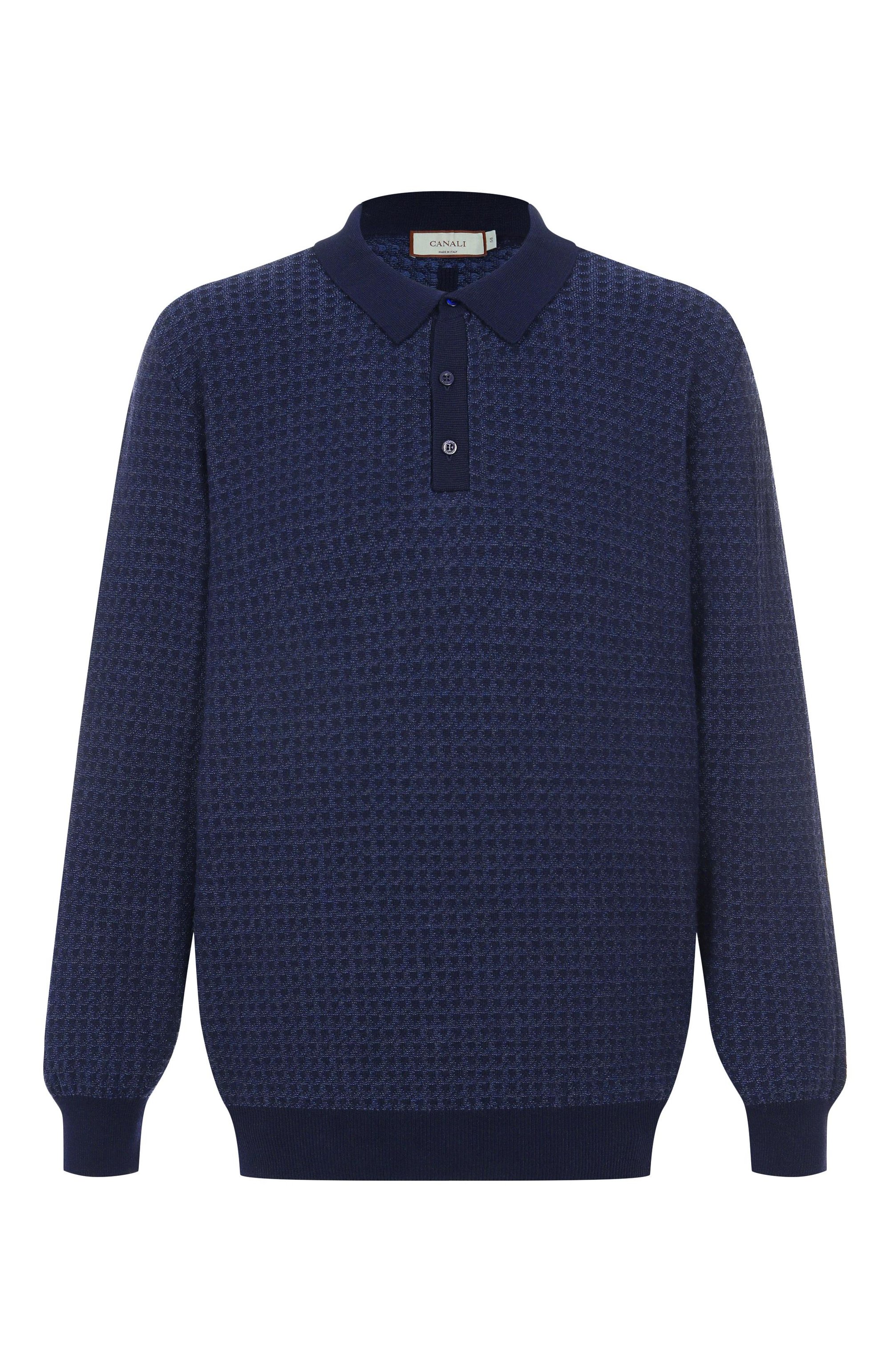 Поло из шерсти и хлопка CANALI, арт. C1149B/MK02363, фото 1