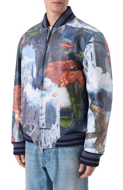 Кожаный бомбер OFF-WHITE, арт. 0MJA13JF25LEA003, фото 3