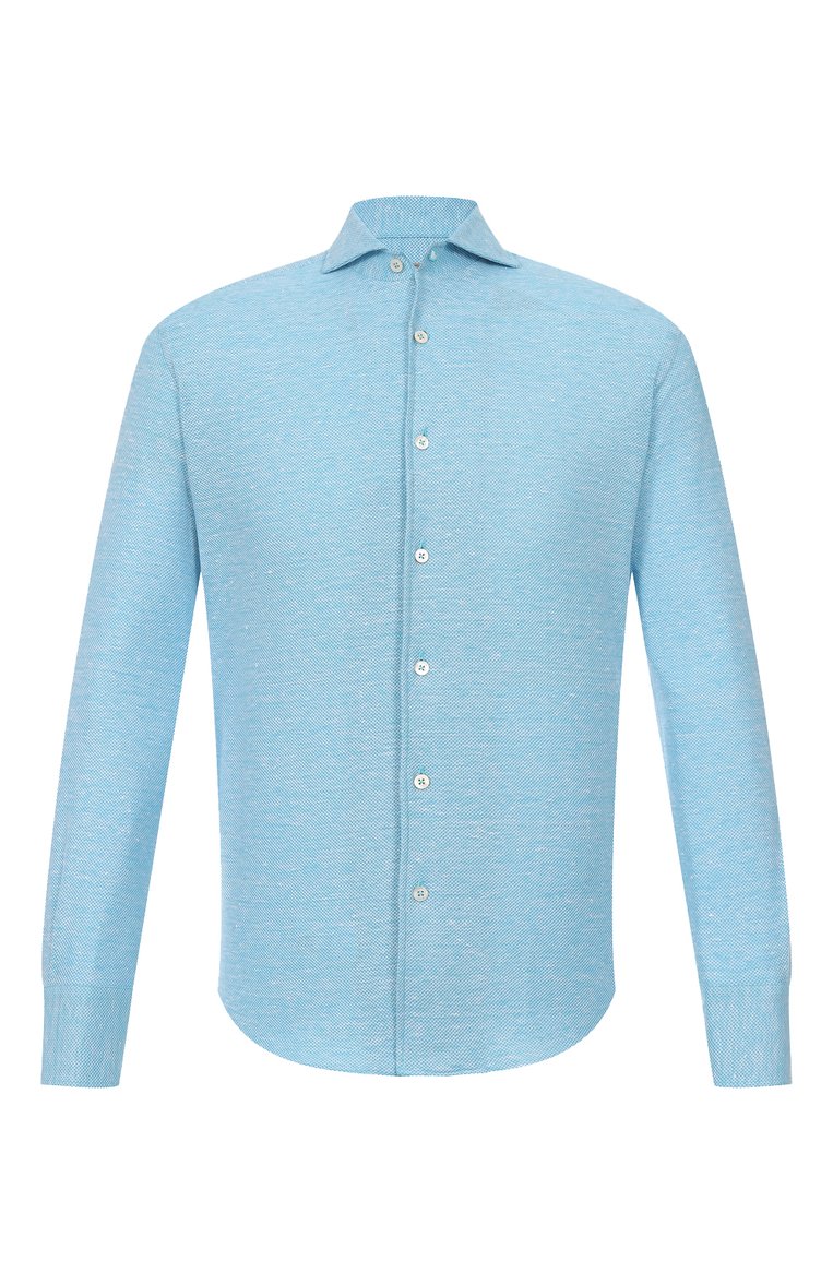 Рубашка из хлопка и льна CANALI, арт. L756/GN00411, фото 1