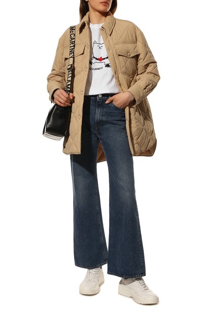 Хлопковая футболка DSQUARED2 белого цвета по цене 24050 руб., арт. S75GD0262/S23009, фото 2 Хлопковая футболка DSQUARED2, арт. S75GD0262/S23009, фото 2