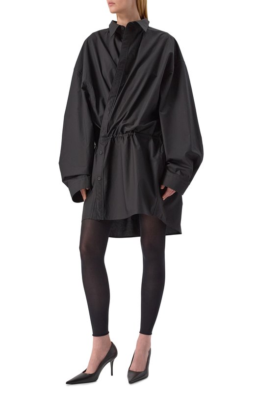 Хлопковое платье Balenciaga 814136/TNM60 Чёрный  814136/TNM60 Фото 3