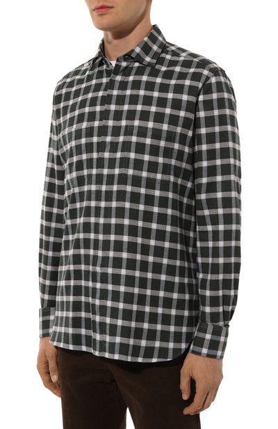 Хлопковая рубашка ZILLI, арт. SP0D01M010013168Q, фото 3