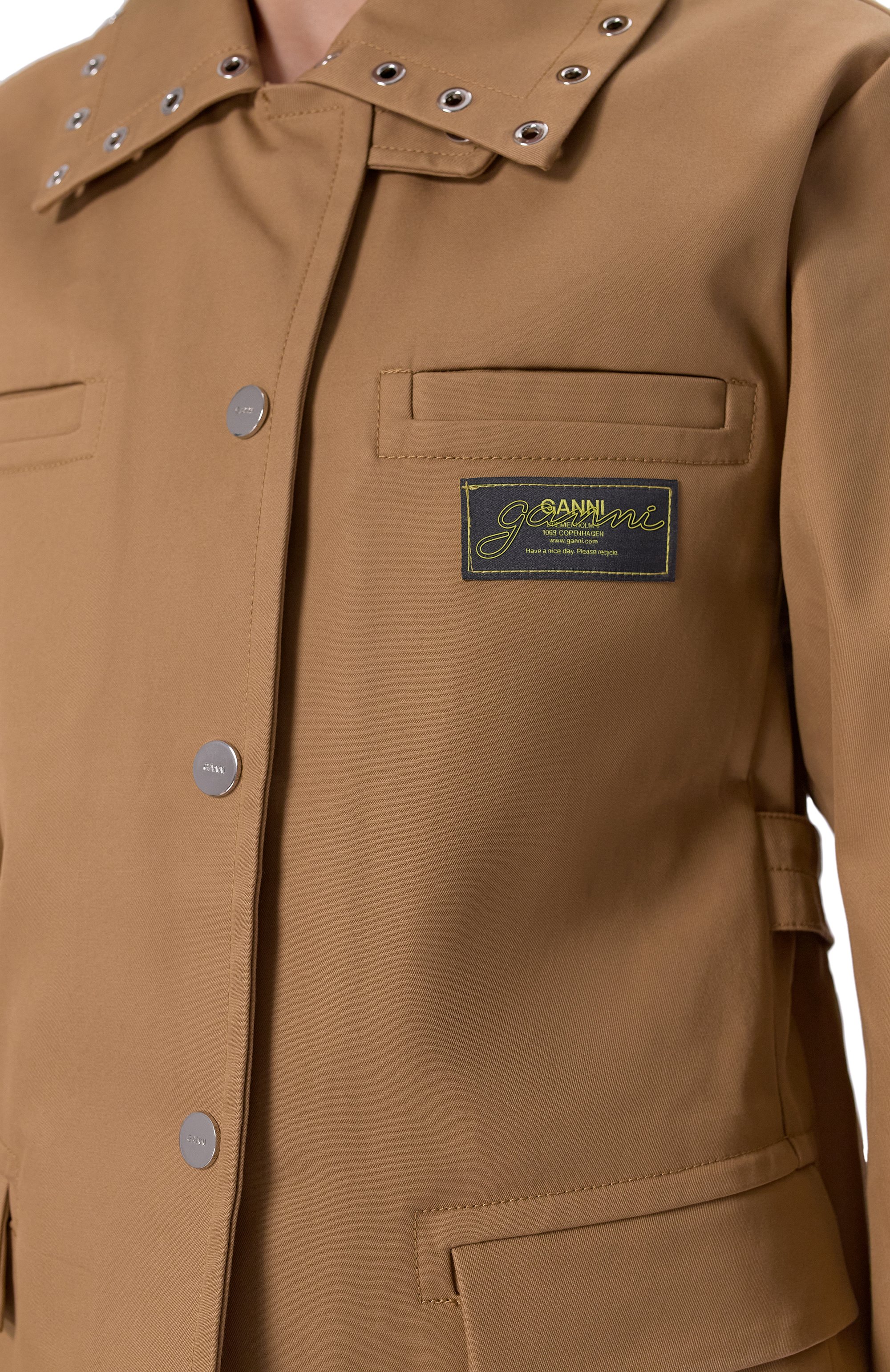 Хлопковый жакет GANNI, арт. W0027/6827, фото 5