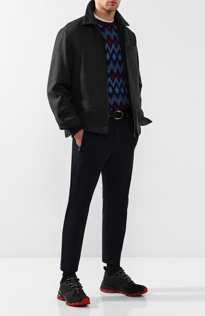 Комбинированные кроссовки PRADA, арт. 4E3147-1OZ0-F0H0Y, фото 2