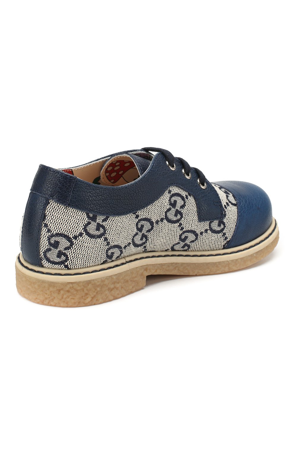 Текстильные дерби GUCCI синего цвета по цене 39350 руб., арт. 579590/9SF70, фото 3 Текстильные дерби GUCCI, арт. 579590/9SF70, фото 3