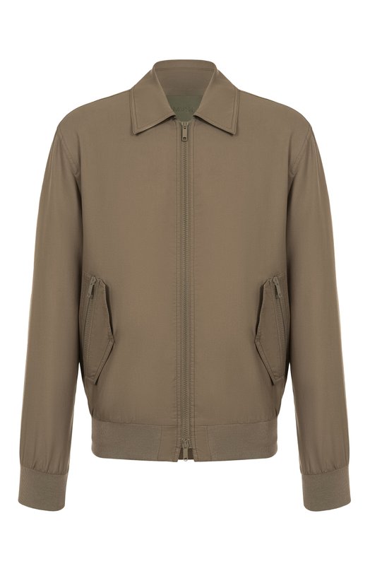 Бомбер из хлопка и шелка MVST 25E/X1P/0/0031/0207 Хаки 25E/X1P/0/0031/0207
