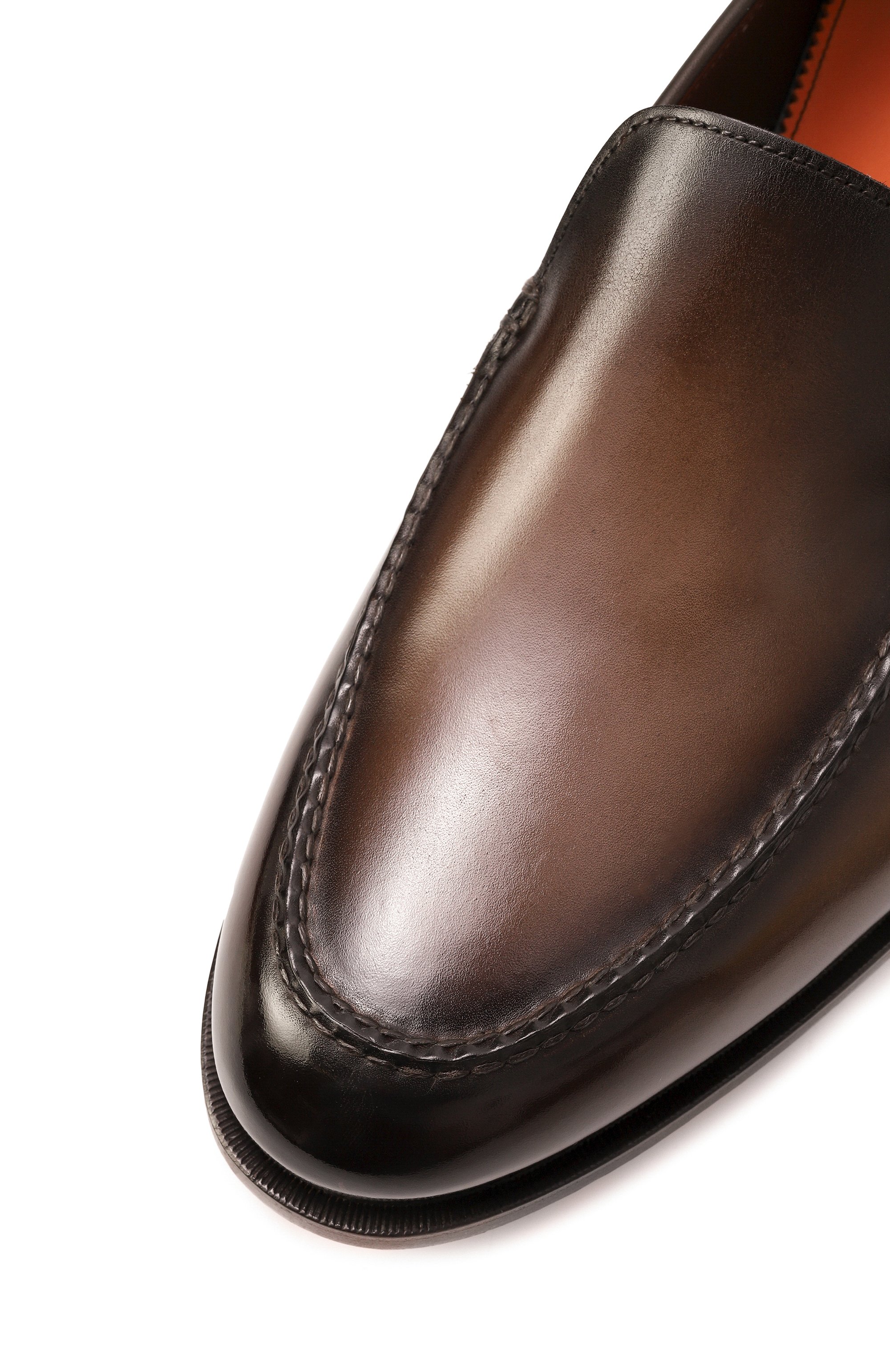 Кожаные лоферы colin SANTONI темно-коричневого цвета по цене 113500 руб., арт. MCCG18998PC7HPXX, фото 7 Кожаные лоферы colin SANTONI, арт. MCCG18998PC7HPXX, фото 7