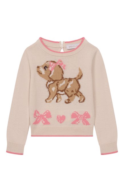 Пуловер из хлопка и шерсти MONNALISA, арт. 39F608