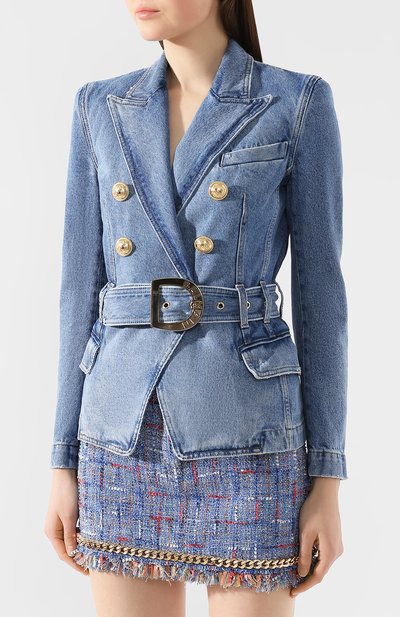 Джинсовый жакет BALMAIN, арт. TF17115/D006, фото 3