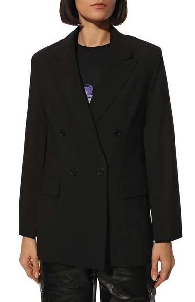 Шерстяной жакет MSGM черного цвета по цене 51750 руб., арт. 3341MDG18 227603, фото 3 Шерстяной жакет MSGM, арт. 3341MDG18 227603, фото 3