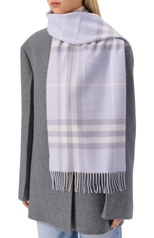 Кашемировый шарф Burberry 8112649 Сиреневый  8112649 Фото 2