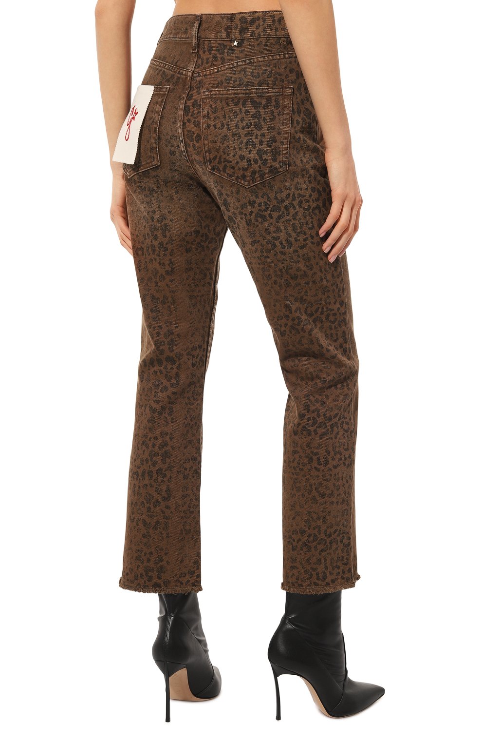Джинсы GOLDEN GOOSE DELUXE BRAND леопардового цвета по цене 51550 руб., арт. GWP00843/P00062381325, фото 4 Джинсы GOLDEN GOOSE DELUXE BRAND, арт. GWP00843/P00062381325, фото 4