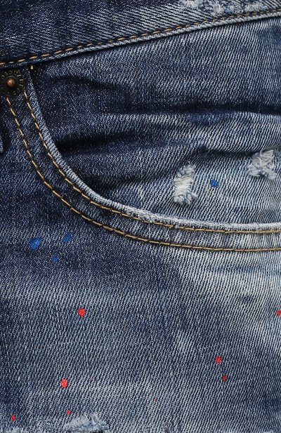 Джинсовые шорты DSQUARED2 темно-синего цвета по цене 39950 руб., арт. S71MU0629/S30342, фото 5 Джинсовые шорты DSQUARED2, арт. S71MU0629/S30342, фото 5
