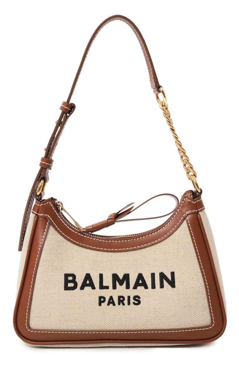 Женская сумка b-army BALMAIN бежевого цвета, арт. CN1BT743/TCFE | Фото 1 (Материал: Текстиль; Размер: small)