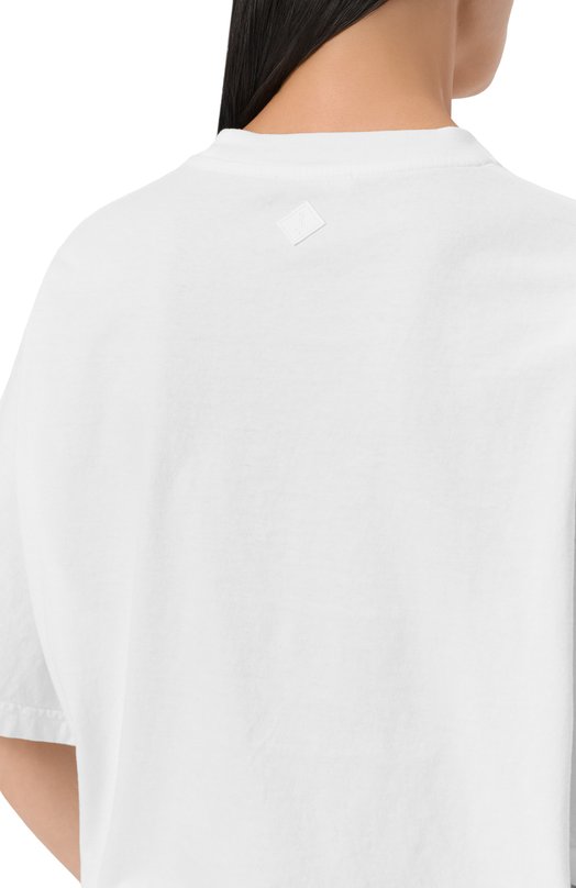 Хлопковая футболка Haikure HEW54139TJ055PX/H0NEY Белый  HEW54139TJ055PX/H0NEY Фото 5