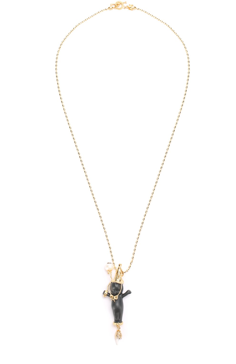 Кулон из фарфора на цепочке с отделкой из жемчуга GEM KINGDOM, арт. B34/M, фото 1