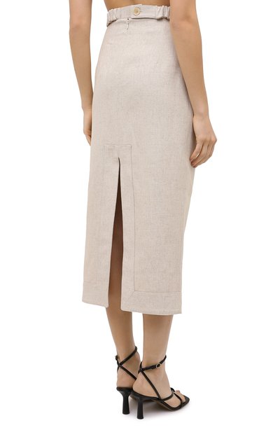 Юбка из вискозы и льна JACQUEMUS, арт. 203SK01/124140, фото 4