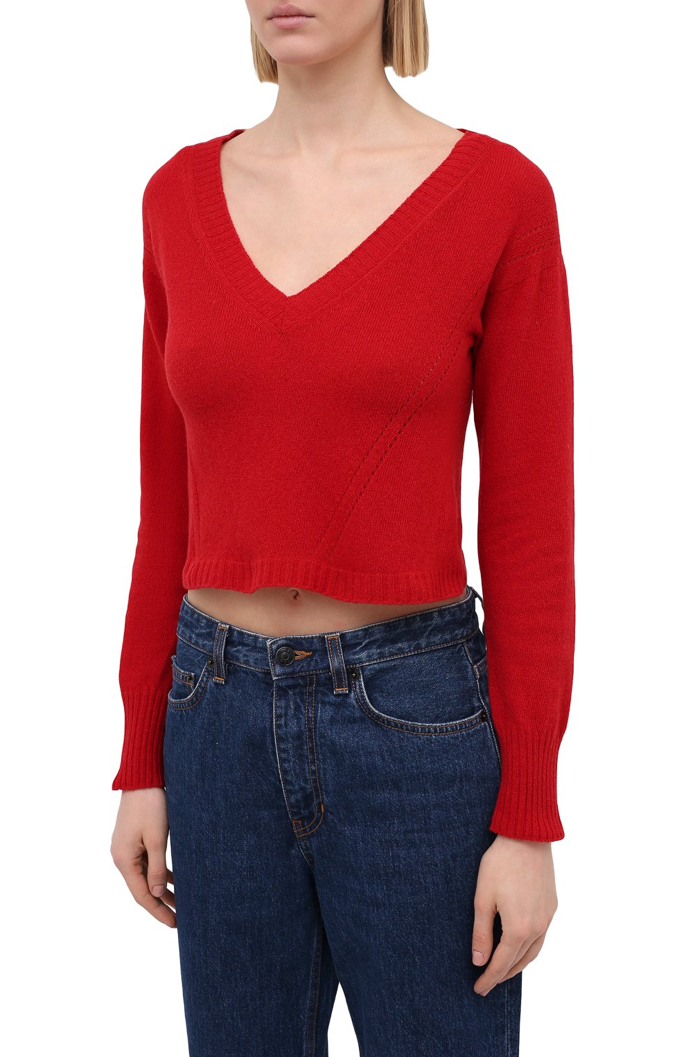 Кашемировый пуловер PHILOSOPHY DI LORENZO SERAFINI красного цвета по цене 40900 руб., арт. A0912/702, фото 3 Кашемировый пуловер PHILOSOPHY DI LORENZO SERAFINI, арт. A0912/702, фото 3