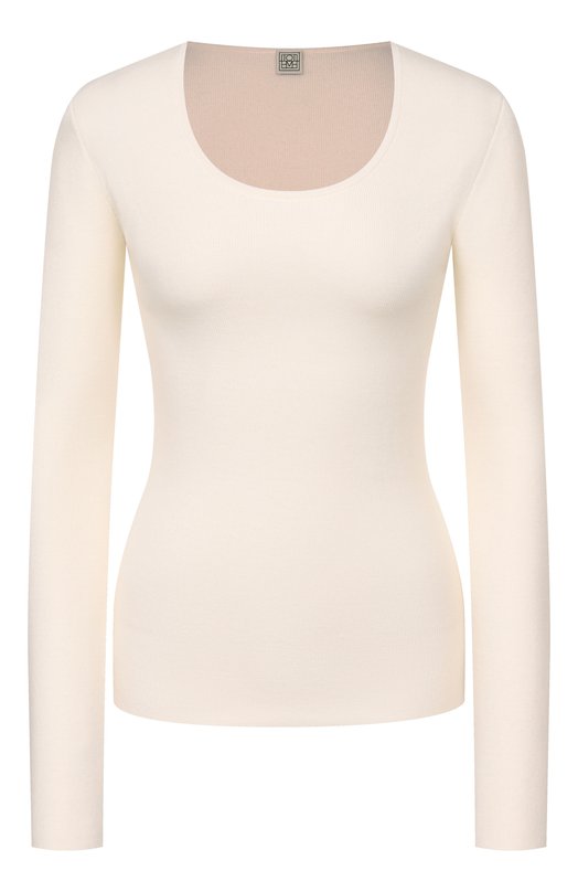 Шерстяной пуловер TOTEME 254-WRT0571-YA0128 Кремовый 254-WRT0571-YA0128