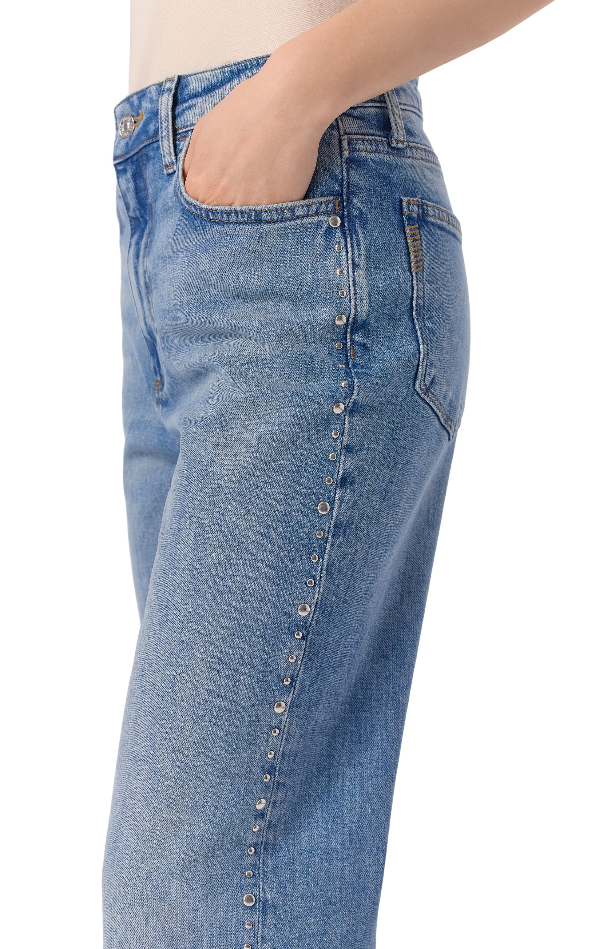 Джинсы stevie PAIGE голубого цвета по цене 64350 руб., арт. 1R56635-C986, фото 5 Джинсы stevie PAIGE, арт. 1R56635-C986, фото 5